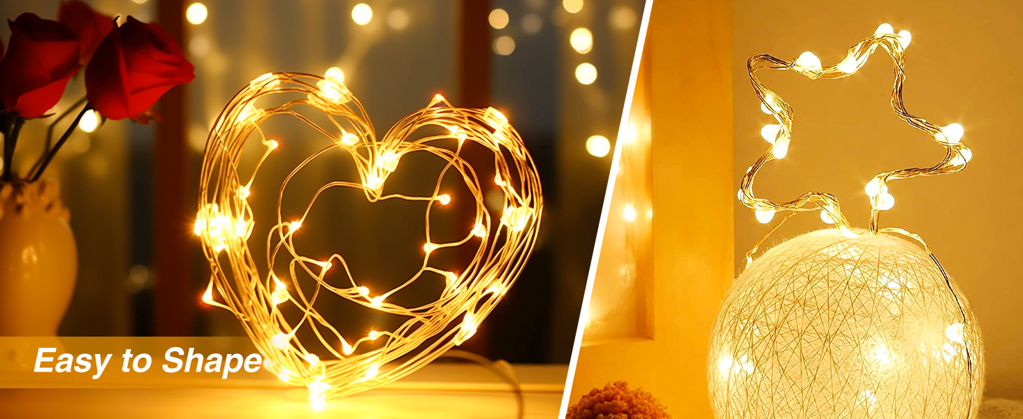 【10 Pack】Fairy Lights Battery Operated with Timer, 7FT