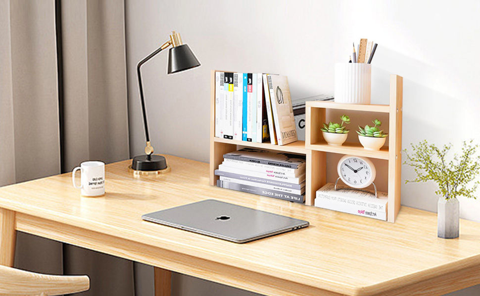 Occuwzz® Desktop Bookcase Office Storage Organizer Adjustable Book