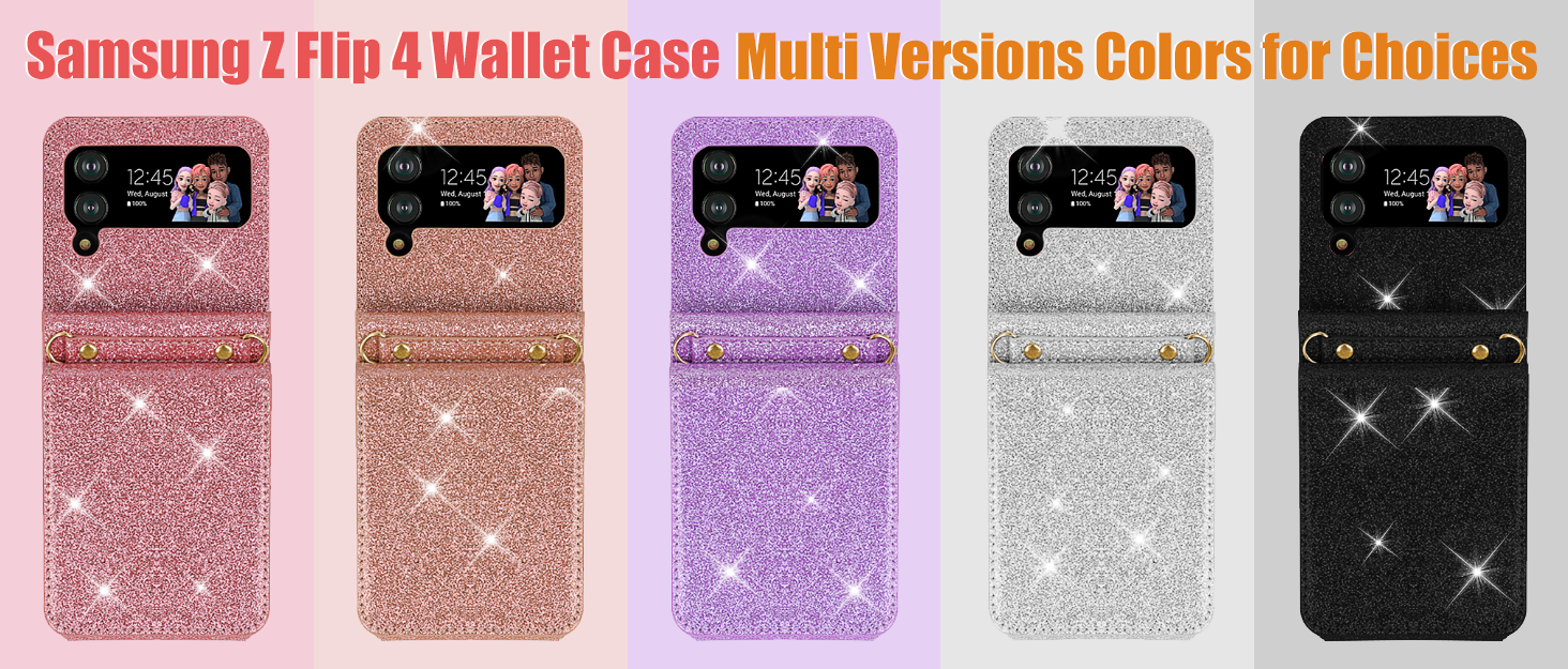 KSRIDOTE Samsung Galaxy Z Flip 4 Case with Card Holder