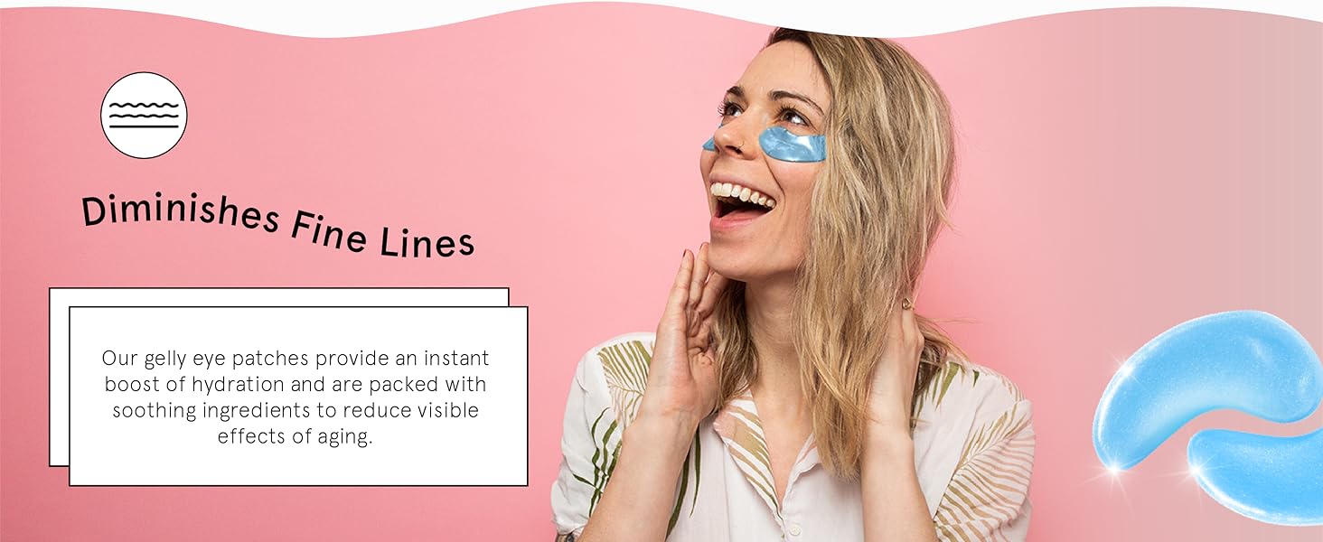 Smoothing and hydrating gel under eye patches for wrinkles help reduce visible signs of aging