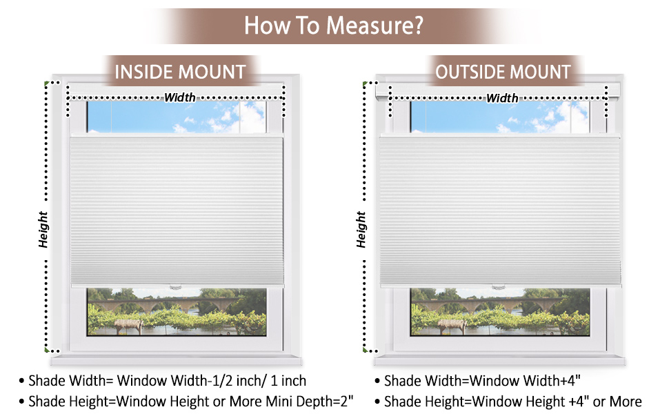 HOMEDEMO Top Down Bottom Up Shades Blackout Cellular Shades