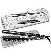 Olivia Garden Titanium + Ion 1 inch High Performance Titanium Professional Flat Iron Dual Voltage...