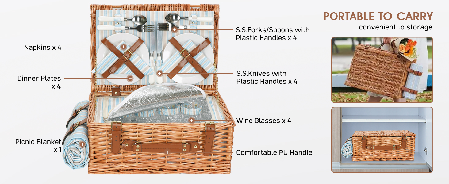 picnic basket for 4