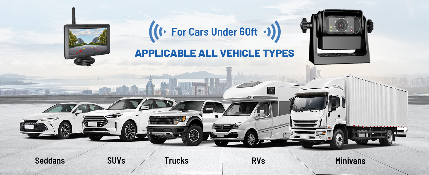 wireless backup camera battery powered
