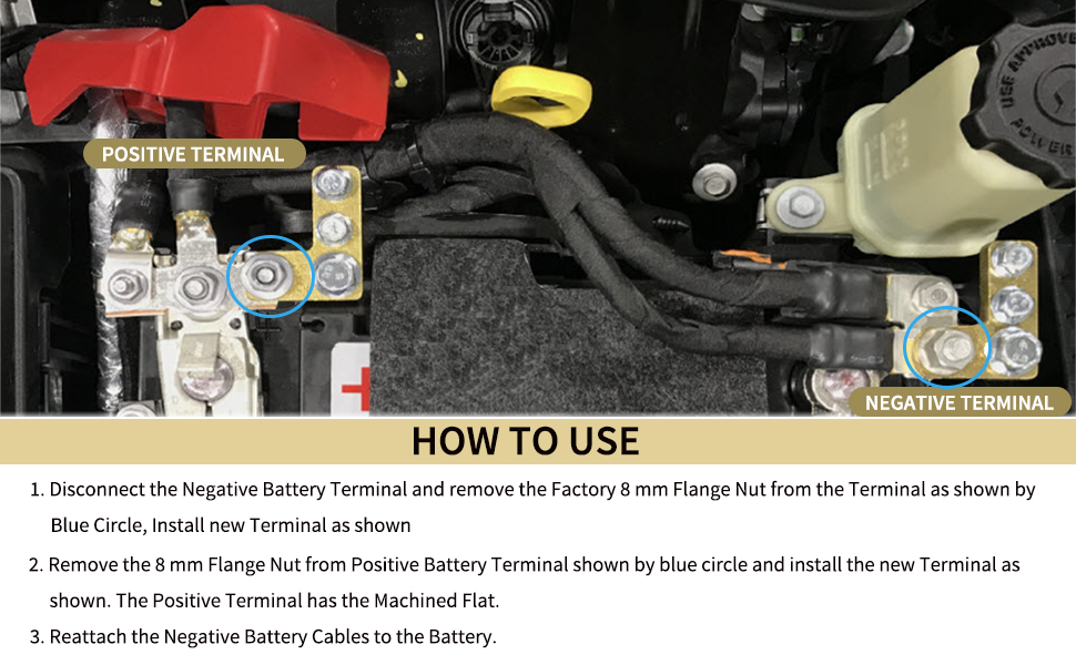 Bzsunway Extreme Duty Battery Terminals for 20182022 Jeep