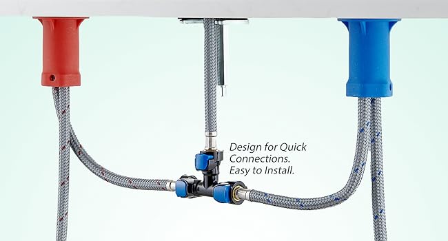 Widespread Bathroom Faucet 3 Hole, water Supply Hoses for two handle vanity faucet 3 holes