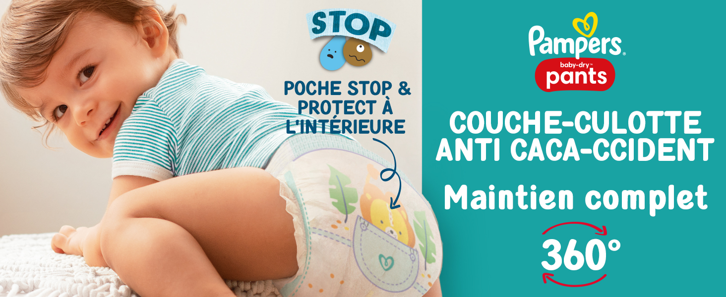 Pampers CouchesCulottes BabyDry Pants Taille 5 (1217 kg), 160