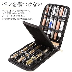 Amazon.co.jp: NOELAMOUR 万年筆 ケース 12本 PU レザー ペンケース 大