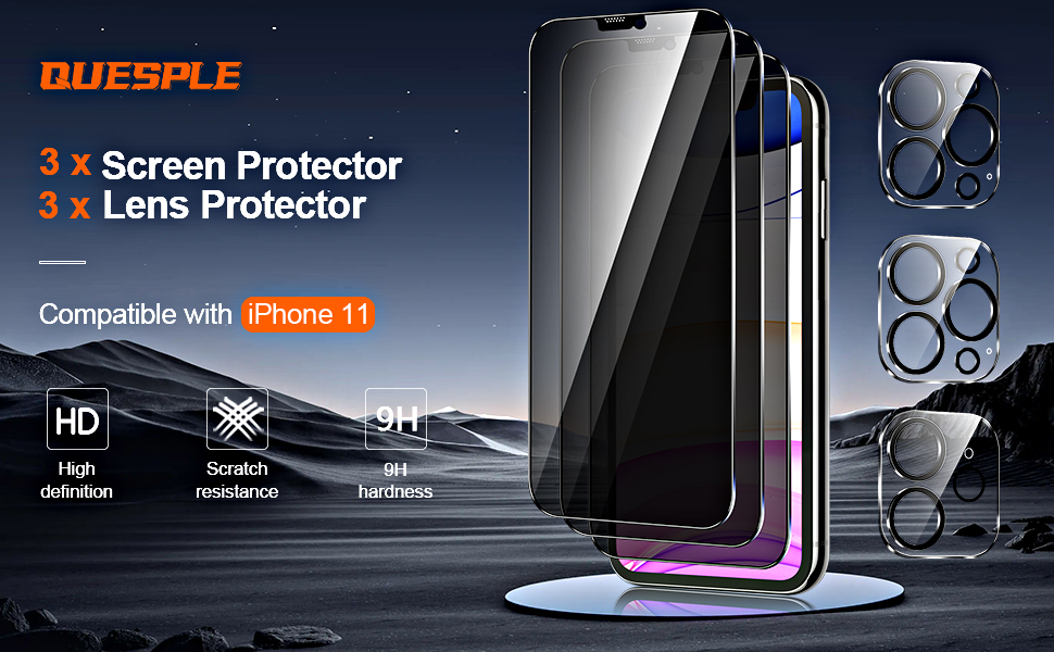 apple iphone 11 screen protector tempered glass