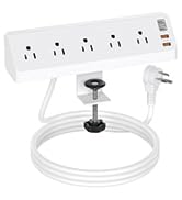 white desk power strip