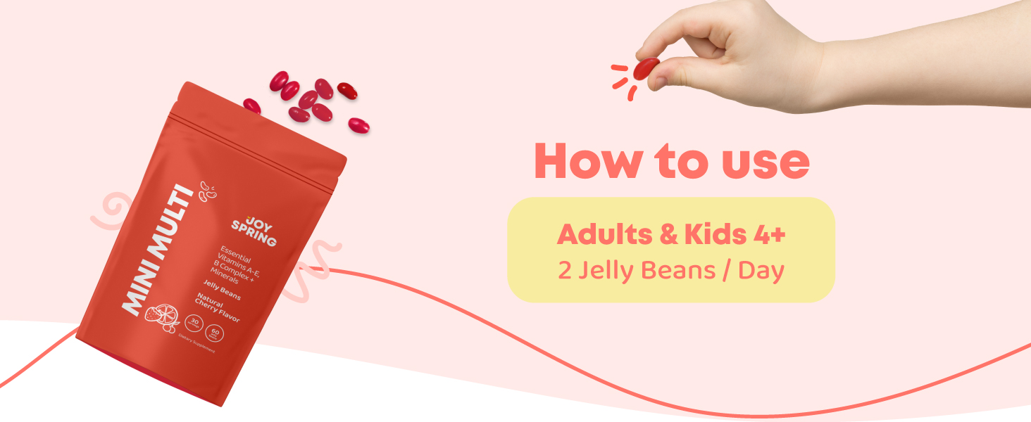 Jelly Bean Vitamins With Folate For Kids Kids Chewable Multivitamins With A, C, D