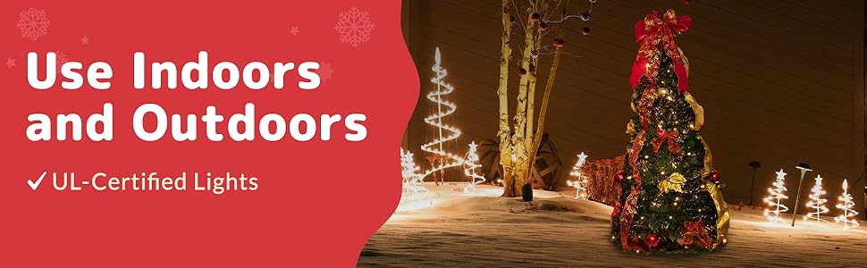 4 Ft Pre-Lit Pre-Decorated Christmas Tree Pop Out Christmas Tree with Decorations, 100 Warm Lights