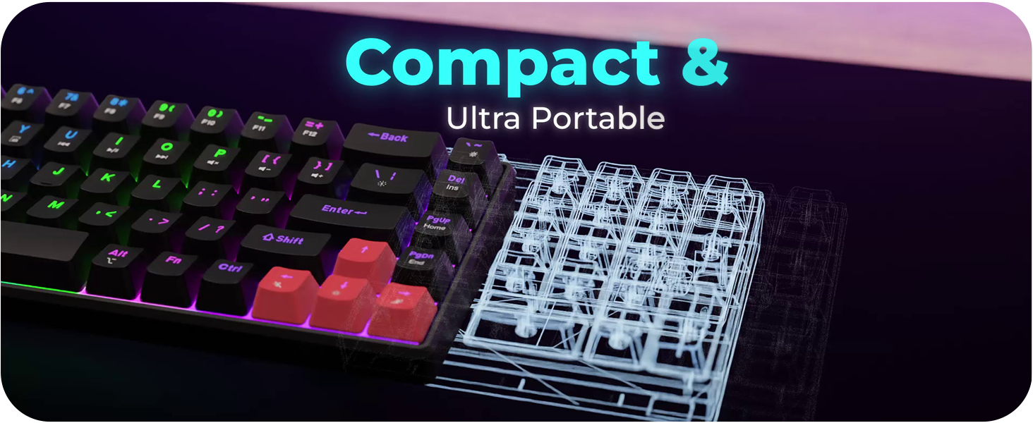 EvoFox Katana S Mini Tri-Mode Wireless Mechanical Gaming Keyboard