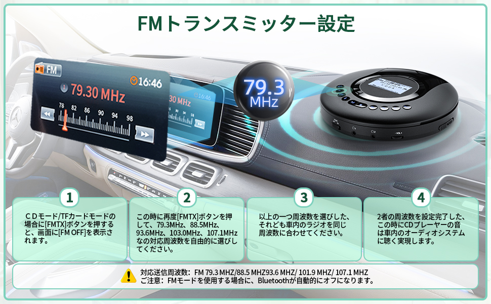 cdプレーヤーFM 送信