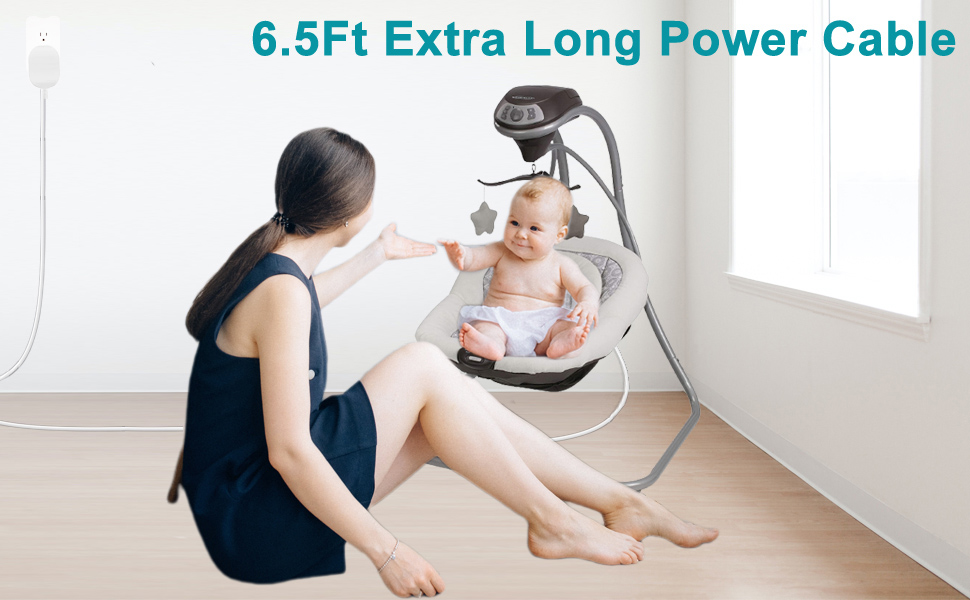 5V Swing Power Cord for Graco Simple Sway, DuoGlider