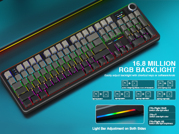 AULA F108 PRO - rgb backlit keyboard