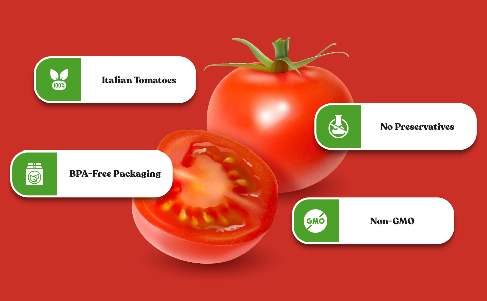 Pomì Tomato Sauce made with fresh Italian tomatoes, hint of salt, and free from preservatives