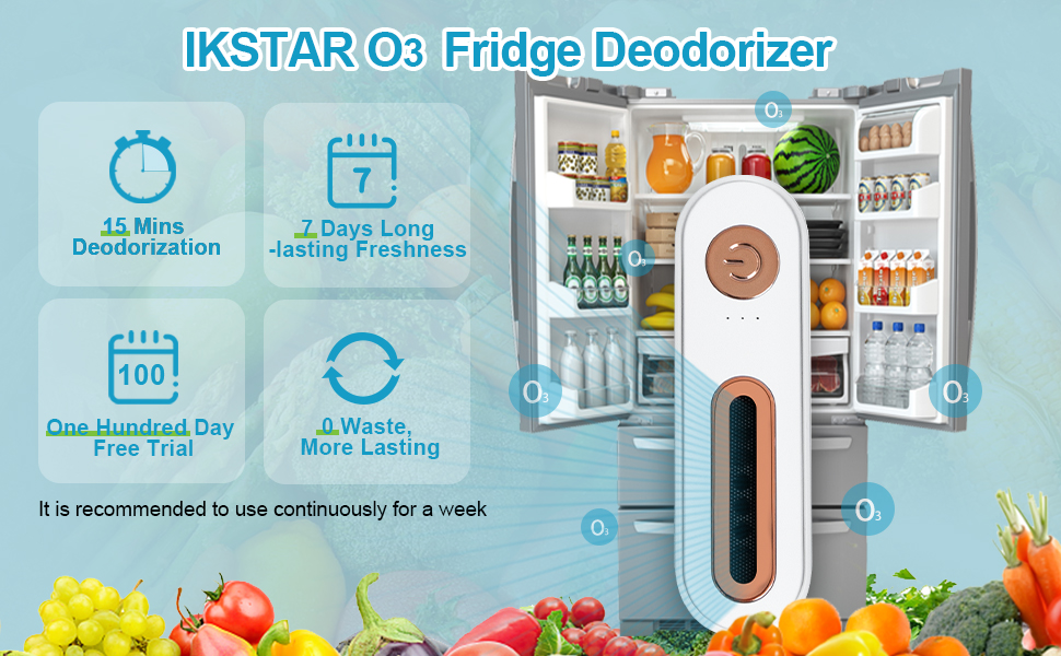 NEWEST [4 in 1] Fridge Deodorizer Refrigerator Air