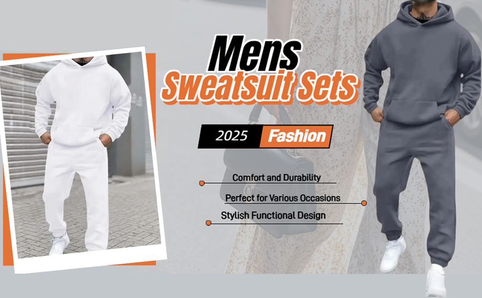 mens tracksuits sweatsuits 2 piece set jogging sweat track suits for men hoodies and sweatpants set
