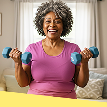 Strength training weights resistance workout women menopausal weight loss joint pain health