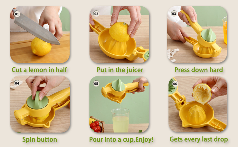 Lemon Squeezer, Manual Citrus Juicer, Orange Fluicer, Lime