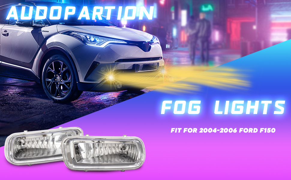 Fog Lights Assembly Replacement for 2004-2006 Ford F-150 2006 Lincoln Mark LT