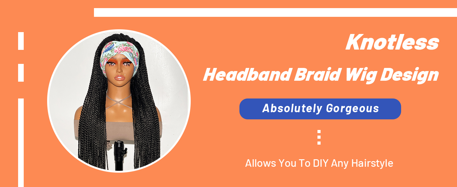 Lace Front Box Braided Wigs Knotless Cornrow Braids Lace