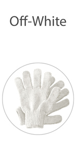 white shower gloves cream ivory