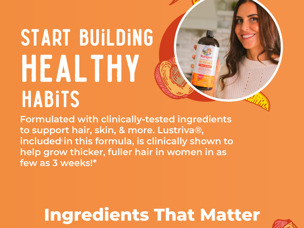 Morning Multivitamin + Lustriva Liquid, Peach Mango, 30 fl oz