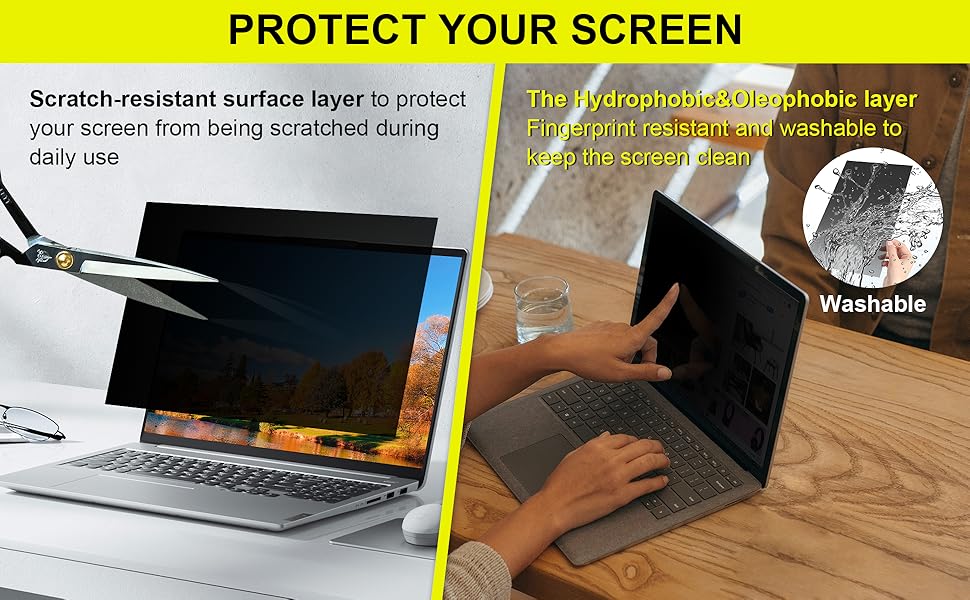 Laptop Privacy Screen 13.3 Inch 169 Aspect, Removable Anti Blue Light