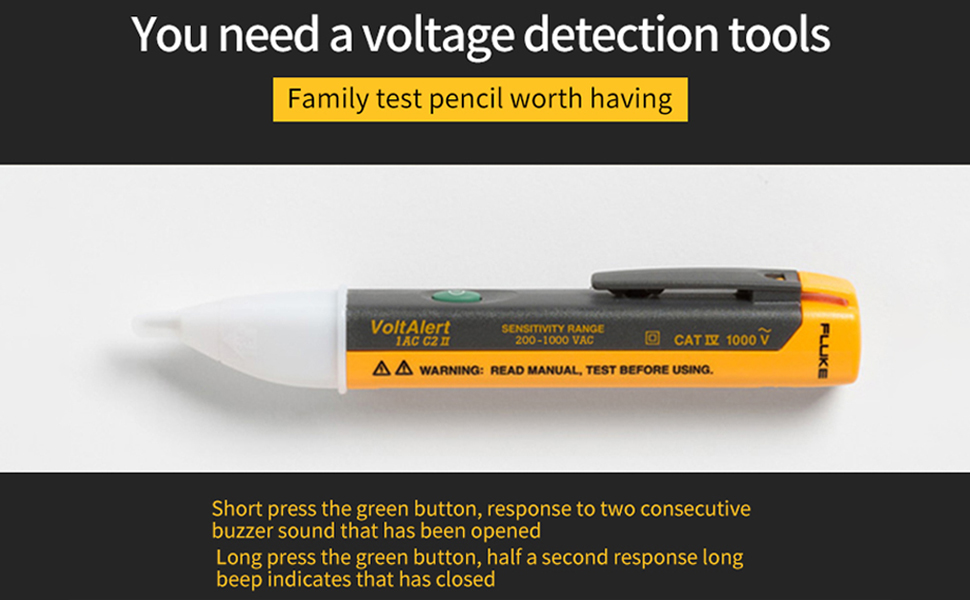 FLUKE 2AC Volt Alert AC NonContact Voltage Testers from FLUKE 90V1000V NonContact Test Pencil