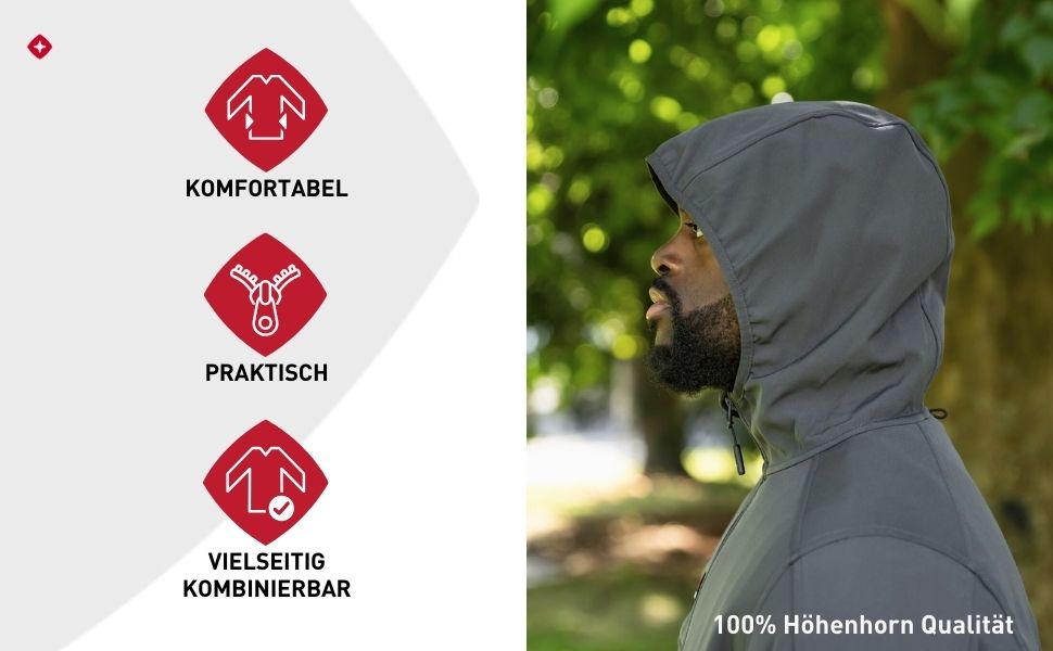 Herren Herbst Fashion Softshell Jacke Übergang Jacke Höhenhorn
