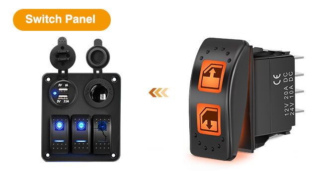 Nilight UTV Left Hand Driver Power Window Switch On Off 8 PIN Toggle Switches