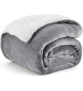 Bedsure GentleSoft Sherpa Fleece Throw Blanket for Couch - Thick and Warm Blanket for Winter, Sof...