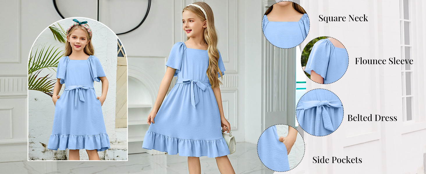 Girls Ruffle Dress 6394
