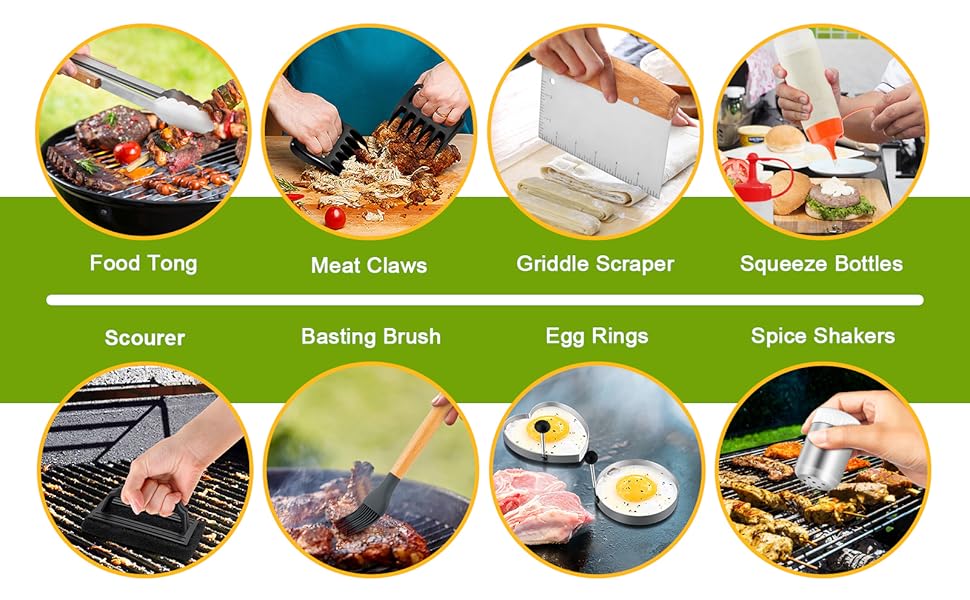 Joyfair 35Pcs Griddle Accessories Kit, Stainless Steel