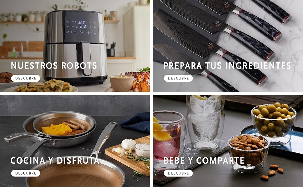 freidora sin aceite,ollas cocina,set de cuchillos de cocina,sartenes antiadherentes,tabla cortar