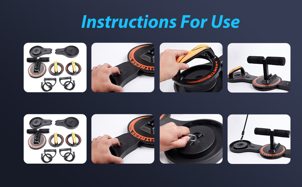 GEEZO Upgraded Push Up Board， MultiFunctional 2 in 1 Push