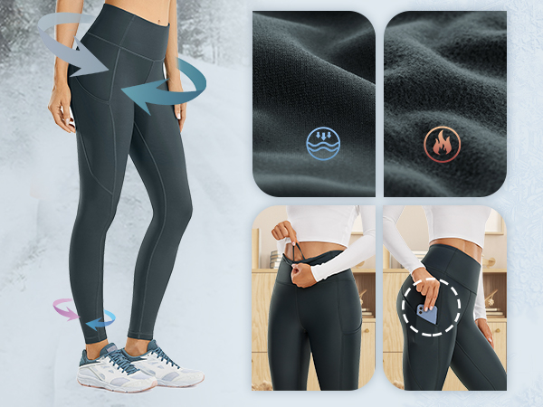 Amazon.co.jp: [CRZ YOGA] レギンス 九分丈 冬 裏起毛