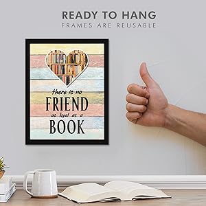 Book quotes framed posters