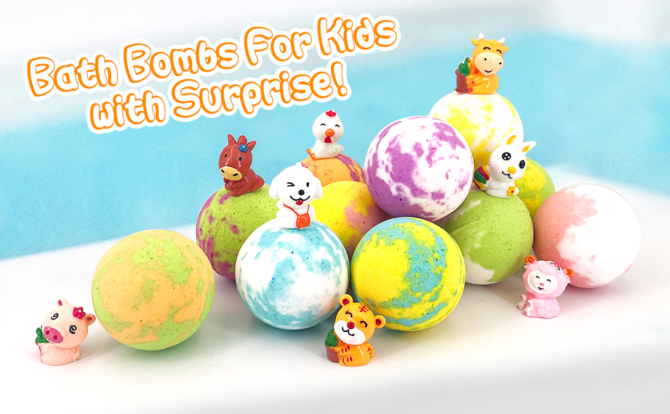 bath bombs for kids with surprise inside