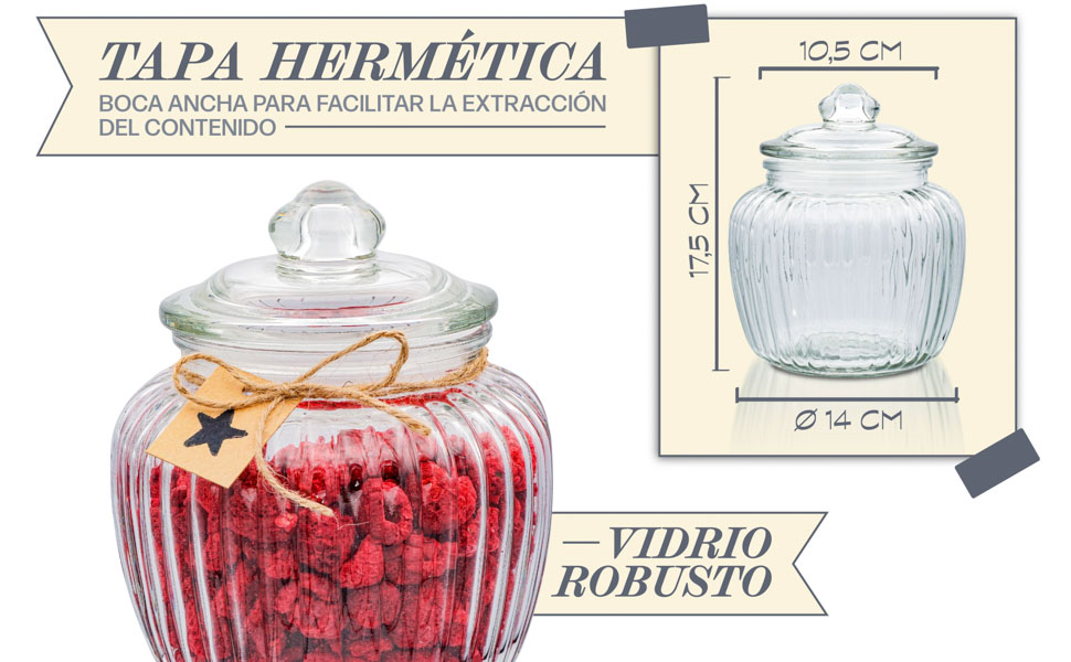 Bote cristal bombonera 3,5 l. - Things-store