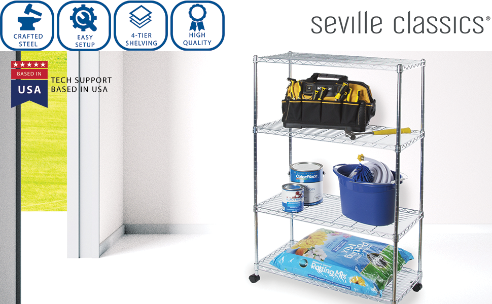 Storage organizer steel wire chrome shelf kitchen restaurant floor rack stand Home shelving