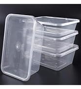 Witheeyou 50 Pack Meal Prep Containers with Lids, 26oz/750ml Clear Plastic Food Container, Square...