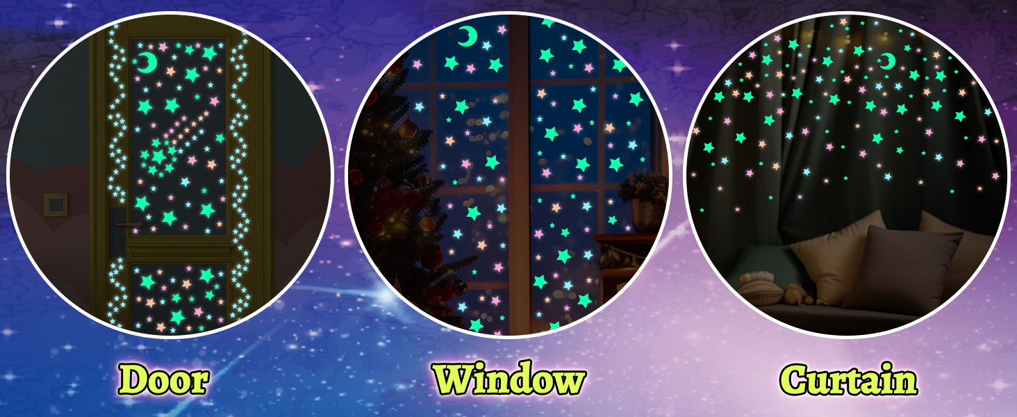 Greingways 201 Pcs Glow in The Dark Stars Stickers for