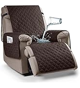Ruaozz 100% Waterproof Recliner Chair Cover Non-Slip Reclining Cover for Recliner Chair Washable ...
