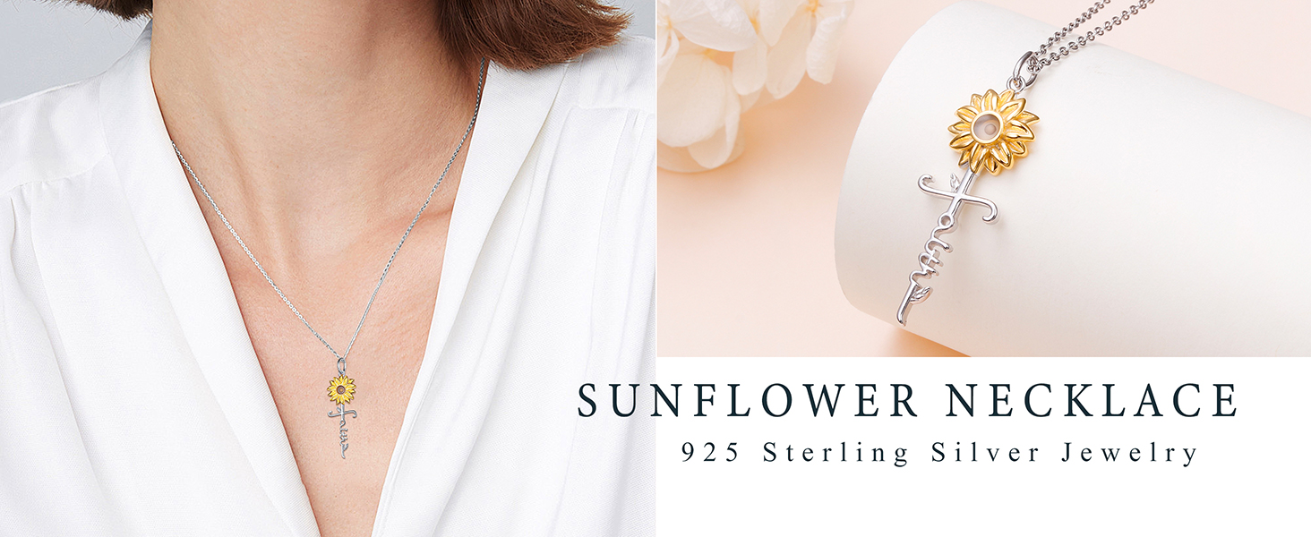 Sunflower Faith Necklace