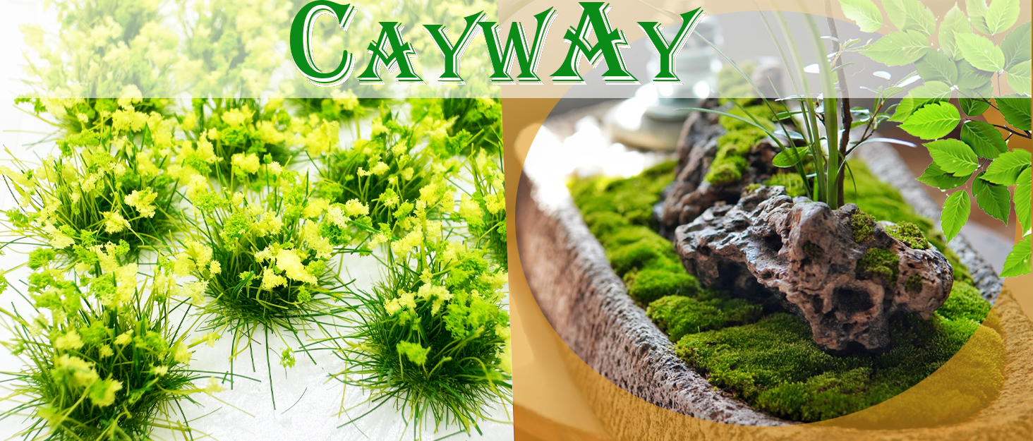 Cayway 28 PCS Flower Cluster Model, Static Grass Model Flower