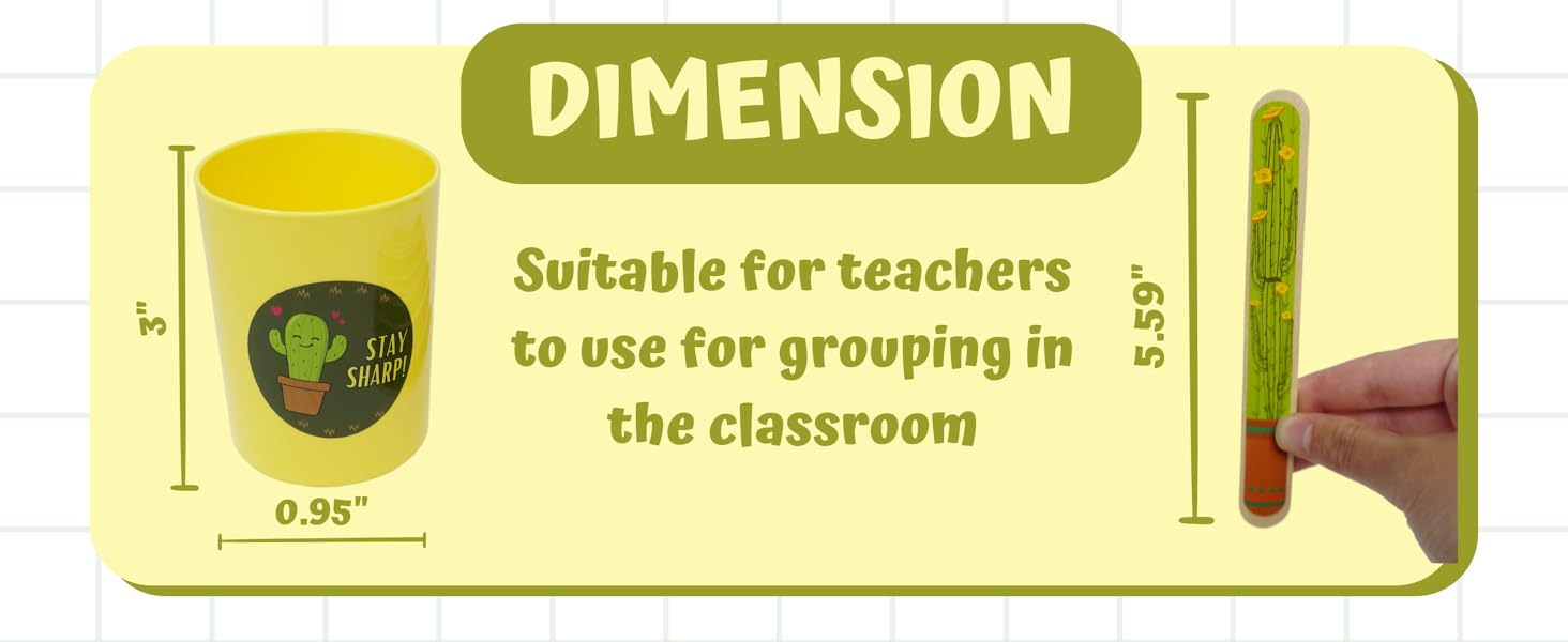 36 Pcs Cactus Flip Sticks with Storage Cup, Flip Name