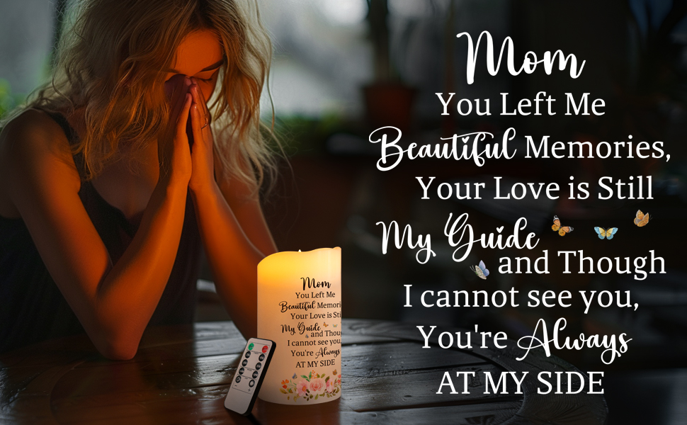 HN HAIINAA Flameless Memorial Candle, Real Wax LED Light